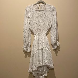 Open back long sleeve dress